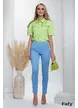 Pantaloni dama premium albastru ciel cu buzunare laterale si inchidere sofisticata