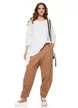 Pantaloni dama premium mocca mouse din vascoza cu croi modern si buzunare