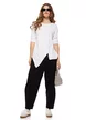Pantaloni dama premium negri din vascoza cu croi modern si buzunare
