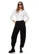 Pantaloni dama premium negri din vascoza cu croi modern si buzunare