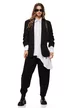 Pantaloni dama premium negri din vascoza cu croi modern si buzunare