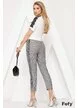Pantaloni din stofa gri cu banda laterala decorativa
