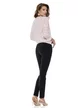 Pantaloni eleganti Fofy negri cu talie inalta usor elastici si betelie lata