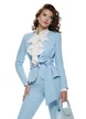 Pantaloni Fofy dama baby blue cu talie inalta si croi conic