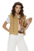 Blugi dama albi premium cu centura balloon fashion trend 2026 supersoft picture - 8