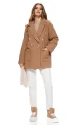 Blugi dama crem premium 2026 cu cusaturi mocca mouse material elastic croi conic talie inalta picture - 9