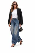 Blugi damă premium Crossover Barrel – Blue Denim picture - 1
