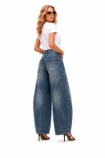 Blugi damă premium Crossover Barrel – Blue Denim picture - 2