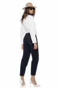 Blugi damă premium indigo ballon elastic cu talie inalta picture - 2