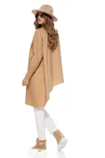Camasa dama bej premium din bumbac cu croi modern asimetric picture - 3