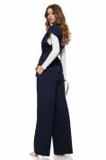 Compleu dama bleumarin cu pantalon drept si si vesta petrecuta picture - 2