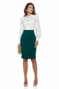 Fustă dama Fofy eleganta conica verde premium picture - 1