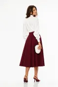 Fusta eleganta clos Fofy bordo midi cu buzunare laterale picture - 2