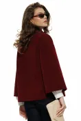 Jacheta damă eleganta pruna cu croi retro nasturi maxi maneca clopot picture - 2