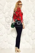 Pantalon bleumarin cu talie înaltă picture - 3
