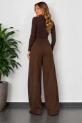 Pantalon dama maro balloon din piele intoarsa eco cu aplicatii militare si nasturi cu blazon picture - 2