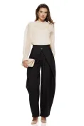 Pantalon negru damă premium Crossover Balloon picture - 2
