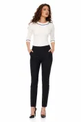 Pantaloni Fofy pană bleumarin cu dungă picture - 1