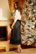 Pulover dama elegant crem cu aplicatii de perle si strasuri picture - 2