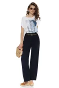 Tricou dama din bumbac premium pelicula aurie blue cactus safari summer 2026 picture - 2