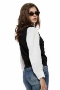 Vesta dama neagra premium din tricot cu brandemburguri aplicate si nasturi metalici aurii picture - 2