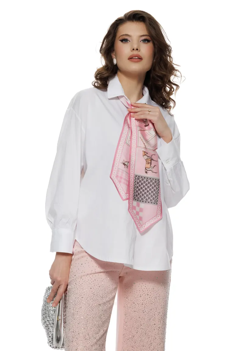Blugi dama premium water pink fashion trend 2026 cu strasuri si inchidere asimetrica picture - 5