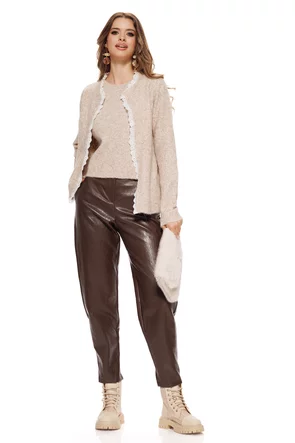 Pulover dama premium cu contururi de dantela brodata