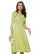 Rochie damă elegantă lime Fofy clos cu fundă maxi și croi feminin fluid