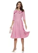 Rochie damă elegantă roz Fofy clos cu fundă maxi și croi feminin fluid