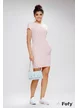 Rochie dama sport din bumbac roz cu imprimeu in relief si buzunare laterale