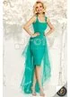 Rochie de ocazie verde mulată cu trenă detașabilă