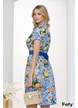 Rochie de vara Fofy stil camasa imprimeu Amalfi