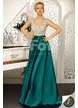 Rochie din tafta verde cu bust din paiete