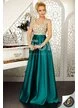 Rochie din tafta verde cu bust din paiete