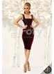 Rochie elegantă bordo din catifea cu paiete