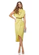 Rochie eleganta de ocazie din saten lime