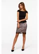 Rochie elegantă de ocazie Fofy neagra cu peplum si fusta din dantela