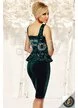 Rochie elegantă verde din catifea cu paiete