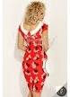 Rochie roșie cu imprimeu floral