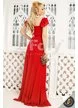 Rochie roșie elegantă cu bust cu fronseuri