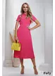 Rochie stil camasa Fofy din triplu-voal ciclame