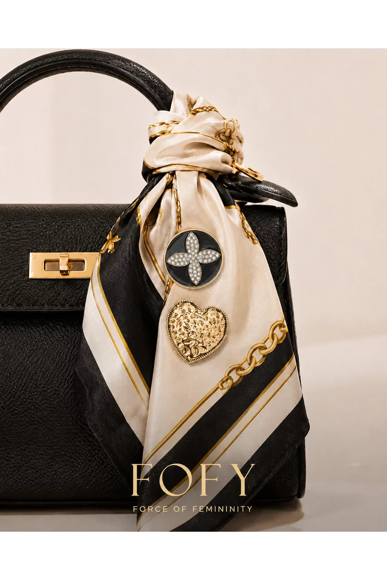 Set 4 Broșe-Bijuterie Elegance Icons – Black, Gold & Crystal picture - 4