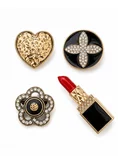 Set 4 Broșe-Bijuterie Elegance Icons – Black, Gold & Crystal picture - 5