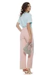 Tricou damă baby blue premium cu aplicatii silverstone