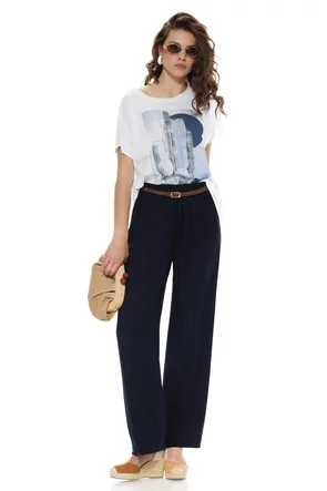 Tricou dama din bumbac premium pelicula aurie blue cactus safari summer 2026