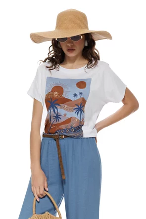 Tricou dama din bumbac premium pelicula aurie desert safari summer 2026