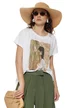 Tricou dama din bumbac premium pelicula aurie imprimeu safari girl summer 2026