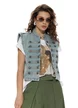 Tricou dama din bumbac premium pelicula aurie imprimeu safari girl summer 2026