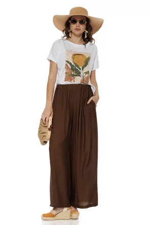 Tricou dama din bumbac premium pelicula aurie imprimeu safari sunset summer 2026