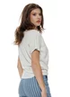 Tricou dama ivoire din bumbac premium croi lejer